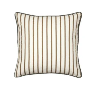 Housse de coussin en coton à rayures brun “Franca” – Twicy Store