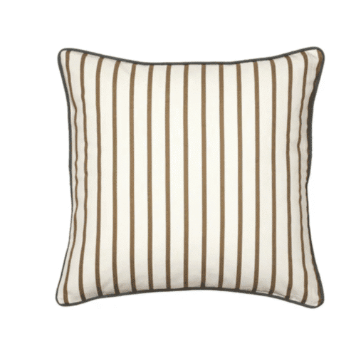Housse de coussin en coton à rayures brun “Franca” - Twicy Store