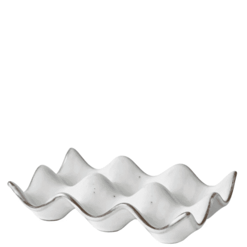 Plateau à oeufs en grès émaillé "Nordic Sand" - Twicy Store