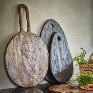 Planche à découper ovale en bois noir « Portland » – Twicy Store