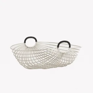 Panier « Jaipur » en chrome avec poignées noires – Twicy Store