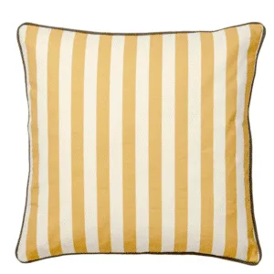 Housse de coussin en coton à rayures jaunes « Franca » – Twicy Store
