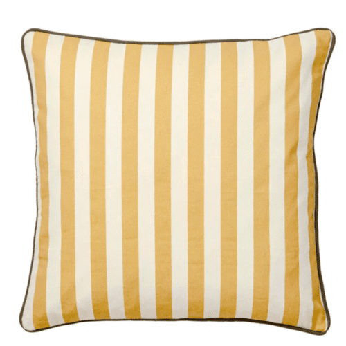 Housse de coussin en coton à rayures jaunes "Franca" - Twicy Store