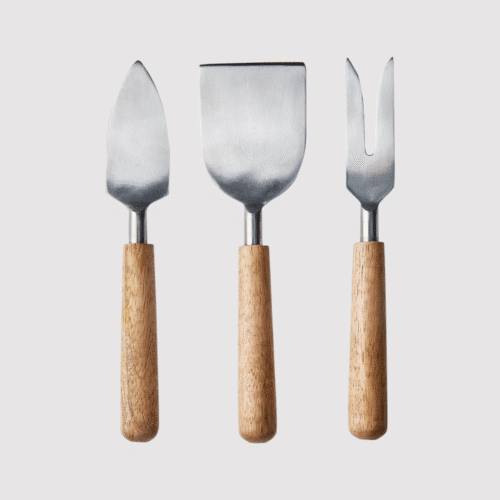 Set de 3 couverts à fromage avec manche en bois "Nico" - Twicy Store