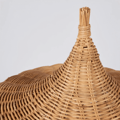 Panier en rotin avec couvercle "Pallas" - Twicy Store détail du couvercle