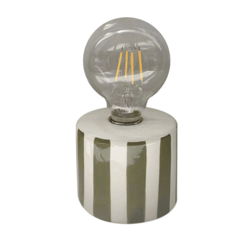 Lampe sans fil à rayures kaki lumière nomade - Twicy Store