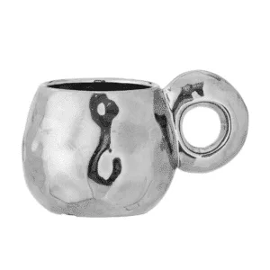 Tasse en grès finition chrome argenté « Shine » – Twicy Store