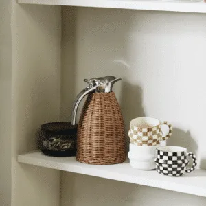 Tasse « Ysia » en grès motif damier vert – Twicy Store