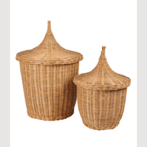 Panier en rotin avec couvercle "Pallas" - Twicy Store