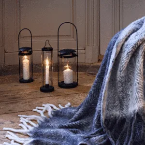 Grande Lanterne “Lena”, Métal Noir, À Poser ou à Suspendre – Twicy Store