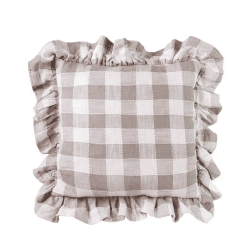 Housse de coussin à volants beige et crème "Ida" - Twicy Store