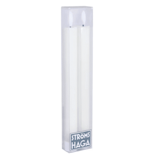 Set de deux chandelles striées LED, 2 tailles - Twicy Store