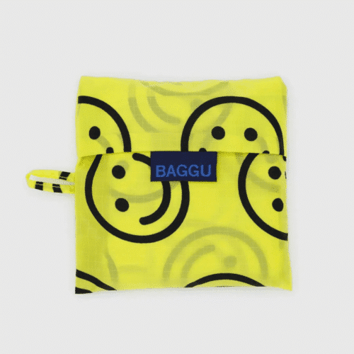 Sacs shopping réutilisables "Standard Baggu" Happy Smiley, pratiques, écologiques & stylés - Twicy Store