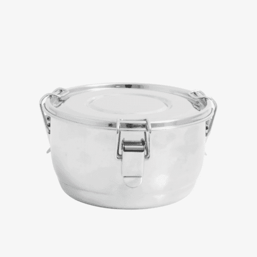 Lunch box ronde "Cani" en acier inoxydable Ø15 cm - Twicy Store