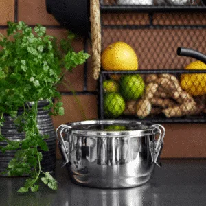 Lunch box ronde « Cani » en acier inoxydable Ø15 cm – Twicy Store