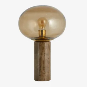 Lampe de table « BES » en marbre et verre fumé H45 cm – Twicy Store