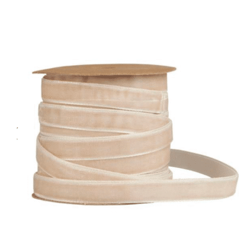 Bobine de ruban en velours rose nude - Twicy Store
