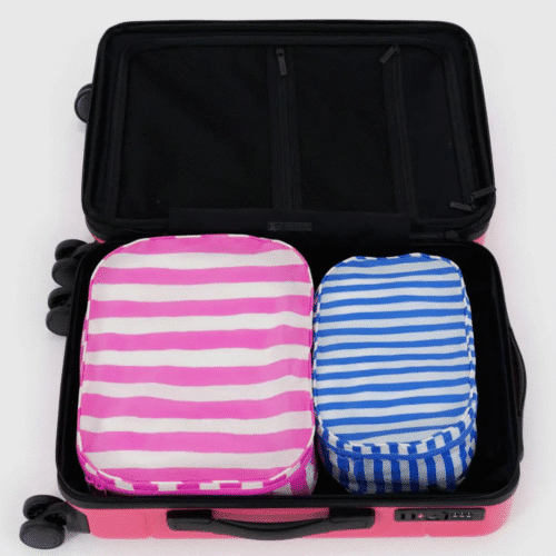 Set de 2 organisateurs de valise à rayures, housses de rangement - Twicy Store