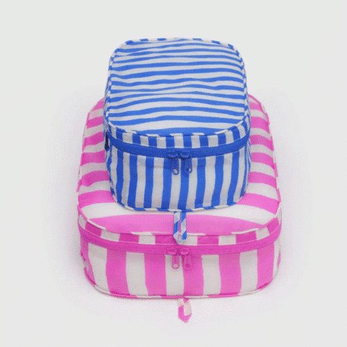 Set de 2 organisateurs de valise à rayures, housses de rangement - Twicy Store
