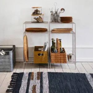 Étagère grillagée sur pieds en fer – Style industriel | Twicy Store
