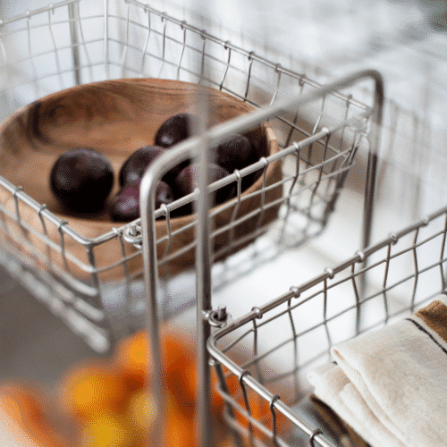 Étagère en fer avec paniers de rangement, cuisine et salle de bain | Twicy Store