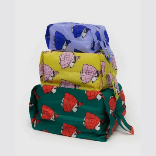 Set de 3 trousses de voyage Snoopy, pochettes pour organiser votre valise - Twicy Store