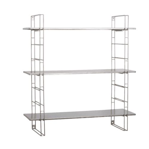 Etagère murale en fer 3 niveaux finition chrome | Twicy Store