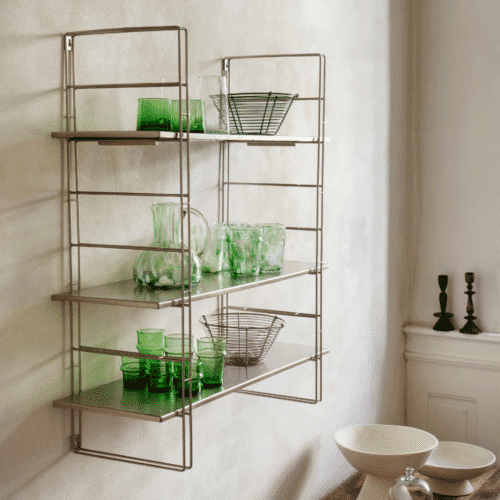 Etagère murale en fer 3 niveaux ajustables finition chrome | Twicy Store