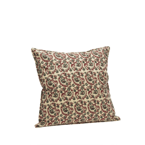 Housse de coussin imprimée – Tons bleu syrah & kaki, esprit bohème | Twicy Store