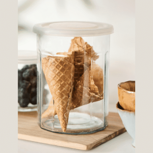 Pot à confiture en verre 400 ml avec couvercle, Style rustique scandinave - Twicy Store