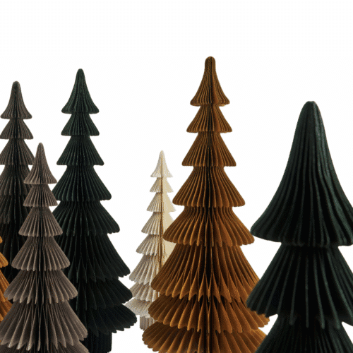 Sapin de Noël en papier sur pied coloris rouille, 67 cm | Twicy Store – Image 5