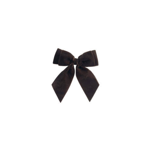 Petit nœud décoratif en velours moka taille S – Élégance raffinée pour vos détails décoratifs | Twicy Store