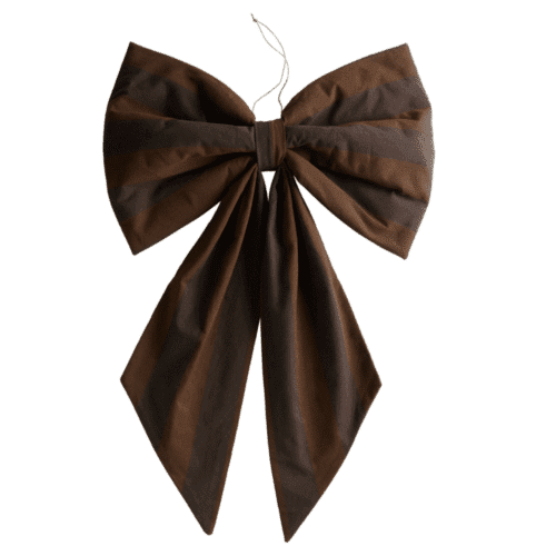 Noeud en tissu décoratif XL brun ou crème – Idéal pour porte, table ou sapin de Noël | Twicy Store