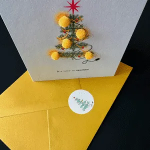Carte « Guirlande de Noël » avec pompons | Twicy Store