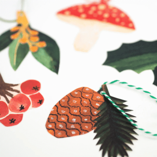 Lot de 5 étiquettes cadeaux festives "Noël" | Twicy Store