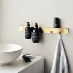 Porte-flacons laiton brossé – Chic et pratique dans la salle de bain, Twicy Store