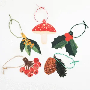 Lot de 5 étiquettes cadeaux festives « Noël » | Twicy Store