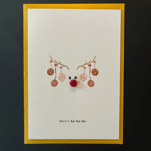 Carte "Renne de Noël" avec pompons | Twicy Store