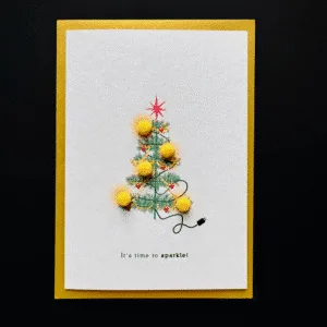 Carte « Guirlande de Noël » avec pompons | Twicy Store