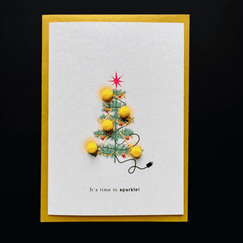 Carte "Guirlande de Noël" avec pompons | Twicy Store