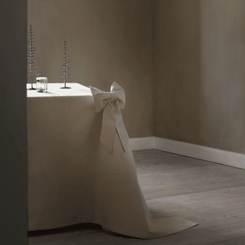 Nœud en tissu décoratif L brun ou crème – Élégance polyvalente pour votre décoration | Twicy Store