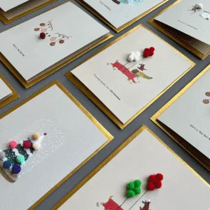 Carte « Sapin de Noël » avec pompons | Twicy Store