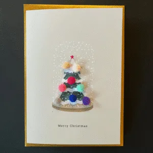 Carte « Sapin de Noël » avec pompons | Twicy Store