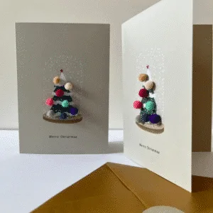 Carte « Sapin de Noël » avec pompons | Twicy Store