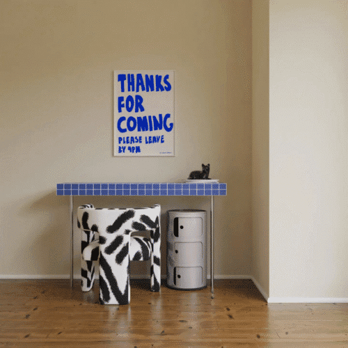 Affiche A3 “Thanks For Coming” – Déco murale fun et graphique | Twicy Store