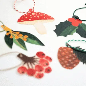 Lot de 5 étiquettes cadeaux festives « Noël » | Twicy Store