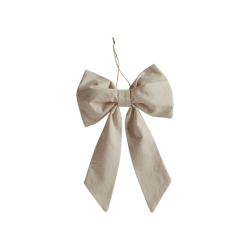 Nœud en tissu décoratif L brun ou crème – Élégance polyvalente pour votre décoration | Twicy Store
