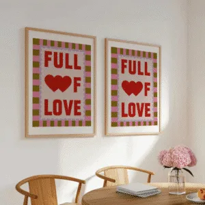 Affiche A3 « Full of Love » – Poster déco à message – Twicy Store