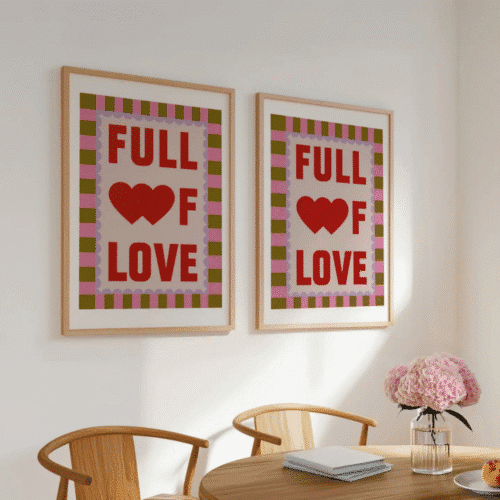 Affiche A3 « Full of Love » – Poster déco à message – Twicy Store