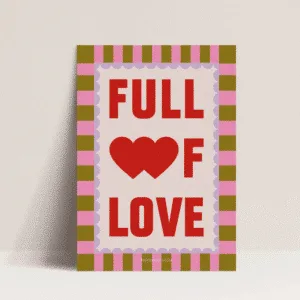 Affiche A3 « Full of Love » – Poster déco à message – Twicy Store